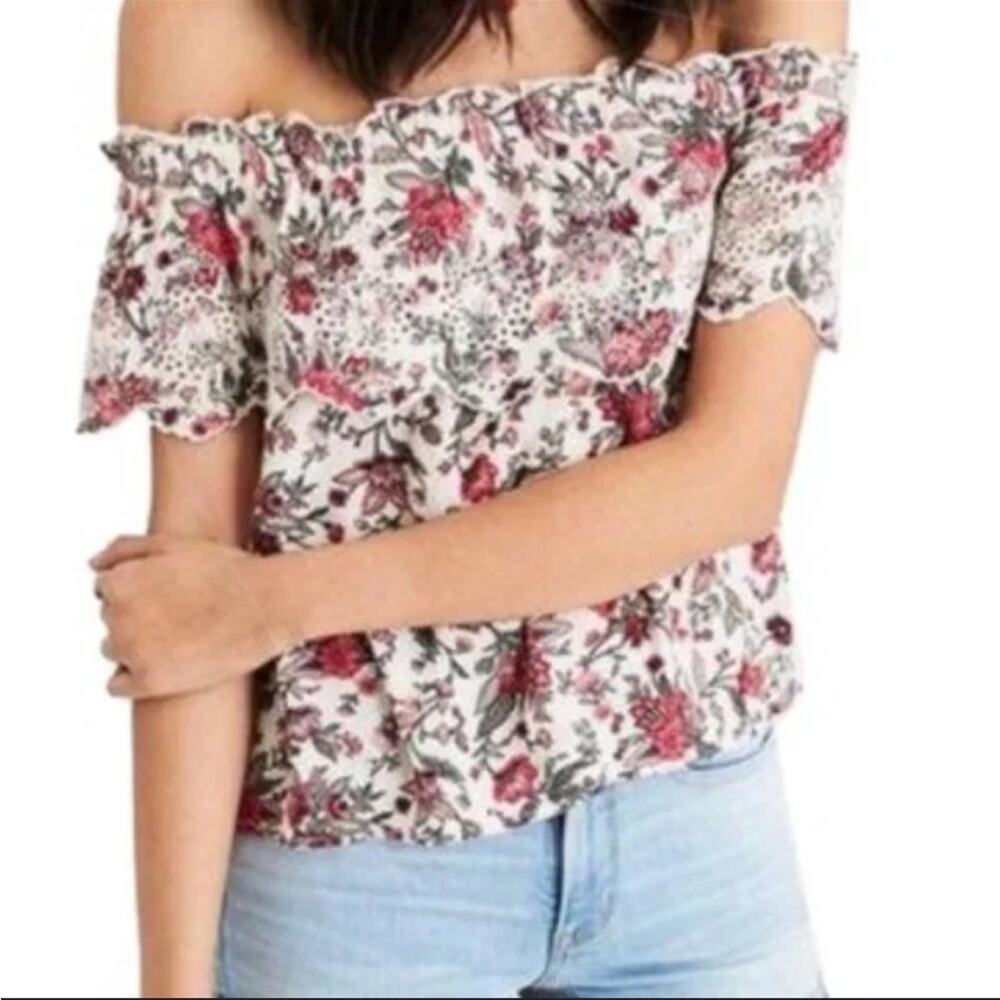 American Eagle Floral Off the Shoulder Floral Flowy Layered Boho Bohemian DDD10